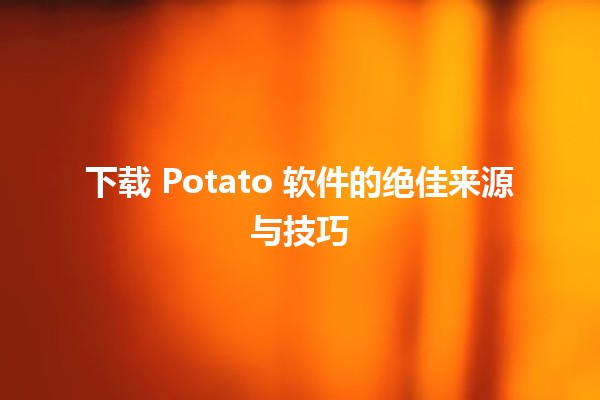 🚀 下载 Potato 软件的绝佳来源与技巧 🔍