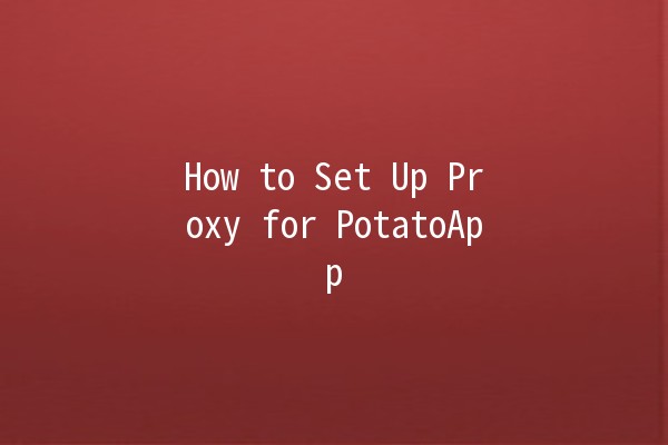 How to Set Up Proxy for PotatoApp 🚀🍟