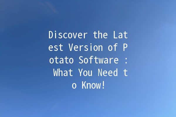 Discover the Latest Version of Potato Software 🥔💻: What You Need to Know!