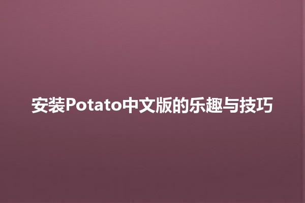 安装Potato中文版的乐趣与技巧 🍟✨