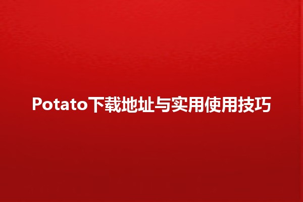 🥔 Potato下载地址与实用使用技巧📥