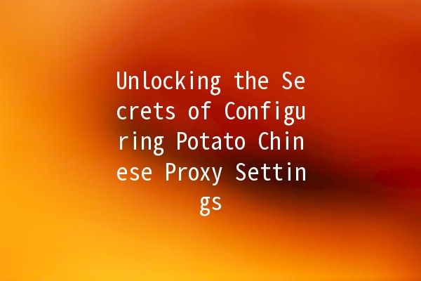 Unlocking the Secrets of Configuring Potato Chinese Proxy Settings 🌟📡