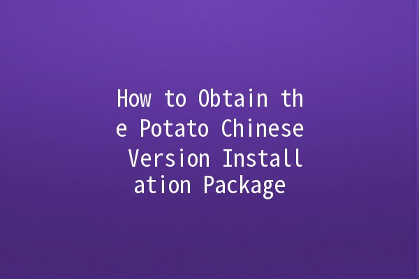 How to Obtain the Potato Chinese Version Installation Package 🥔💻