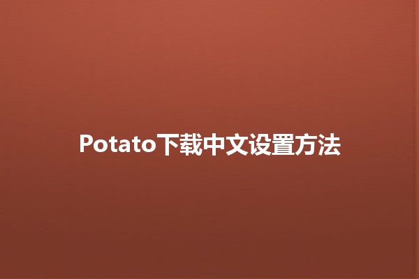 🥔 Potato下载中文设置方法