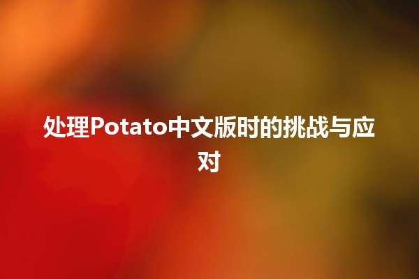 处理Potato中文版时的挑战与应对 🌟🛠️