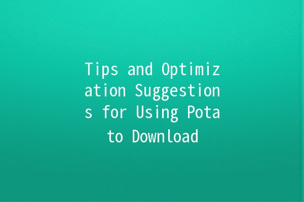 Tips and Optimization Suggestions for Using Potato Download 🥔✨