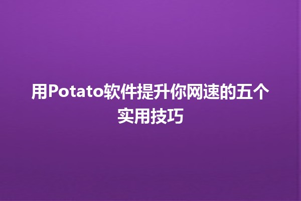 🚀 用Potato软件提升你网速的五个实用技巧📈