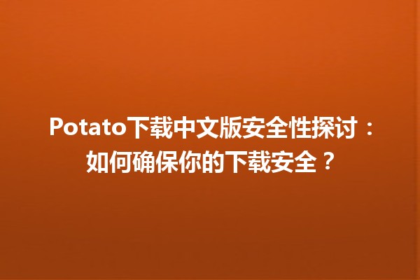 🔍 Potato下载中文版安全性探讨：如何确保你的下载安全？