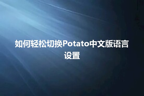 如何轻松切换Potato中文版语言设置 🌍✨