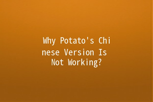 Why Potato's Chinese Version Is Not Working? 🚫🥔