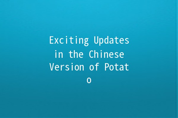 Exciting Updates in the Chinese Version of Potato 🍟✨