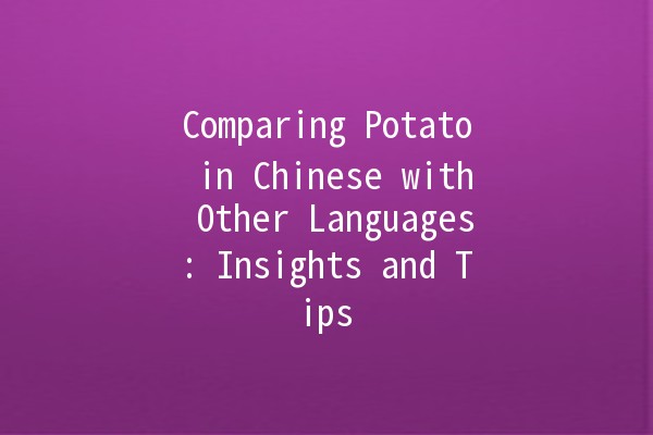 🍟 Comparing Potato in Chinese with Other Languages: Insights and Tips 🌍