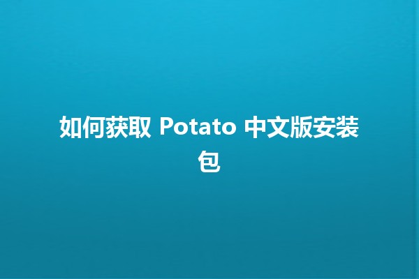 如何获取 Potato 中文版安装包 🥔✨