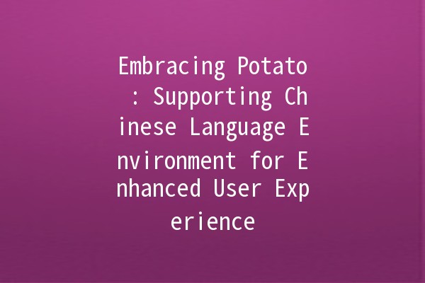 Embracing Potato 🥔: Supporting Chinese Language Environment for Enhanced User Experience