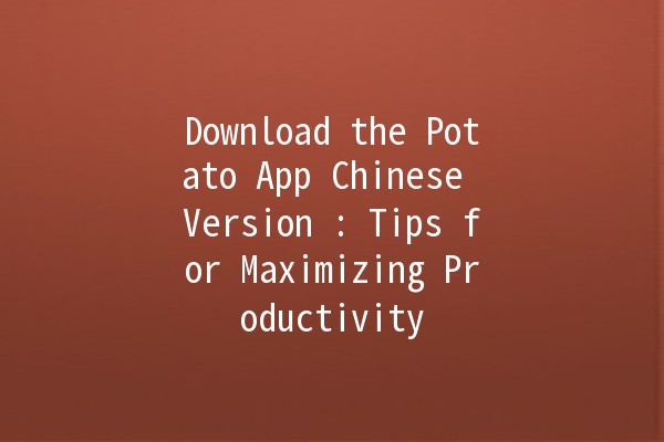 Download the Potato App Chinese Version 🥔📱: Tips for Maximizing Productivity