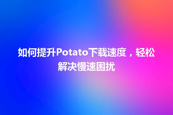 🍟 如何提升Potato下载速度，轻松解决慢速困扰 🚀