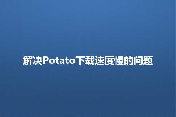 解决Potato下载速度慢的问题 🚀⚡️