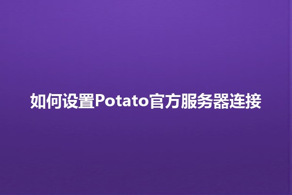 如何设置Potato官方服务器连接🖥️🍟