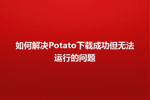 如何解决Potato下载成功但无法运行的问题🛠️