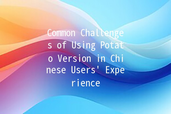 Common Challenges of Using Potato Version in Chinese Users' Experience 🥔✨