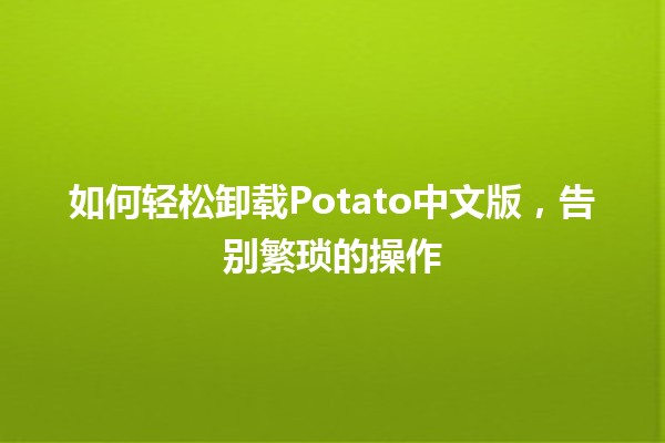 如何轻松卸载Potato中文版，告别繁琐的操作 🎉🚀