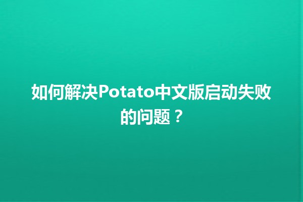 🚀 如何解决Potato中文版启动失败的问题？