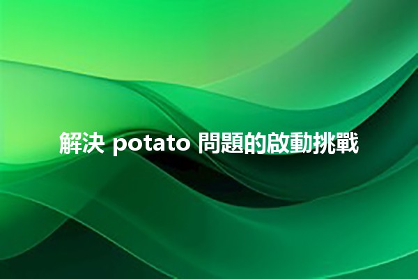 解決 potato 問題的啟動挑戰 🍟🚀