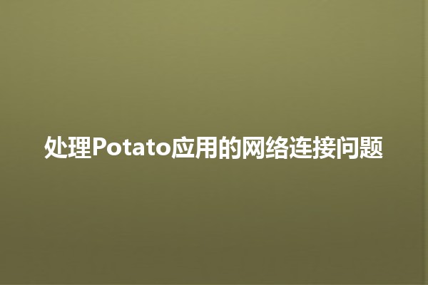 处理Potato应用的网络连接问题💻🌐