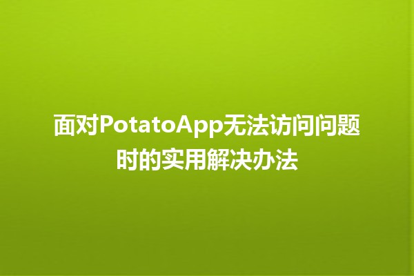 🚀 面对PotatoApp无法访问问题时的实用解决办法