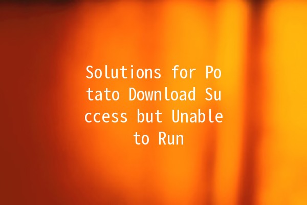 Solutions for Potato Download Success but Unable to Run 🥔💻