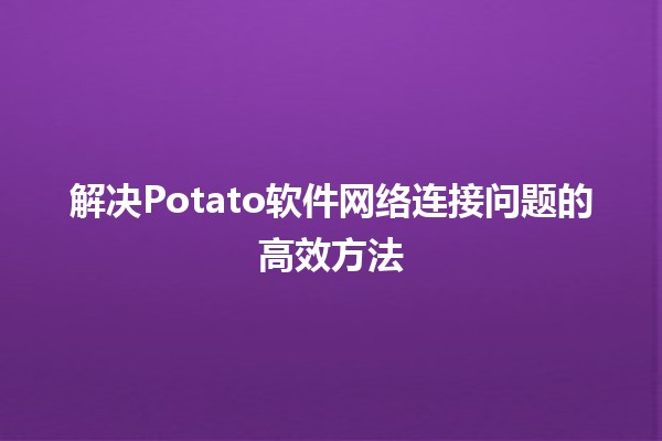 🤖 解决Potato软件网络连接问题的高效方法