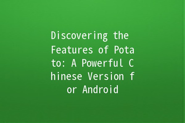 Discovering the Features of Potato: A Powerful Chinese Version for Android 📱🥔