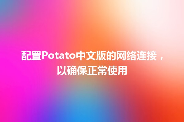 配置Potato中文版的网络连接，以确保正常使用🌐📱