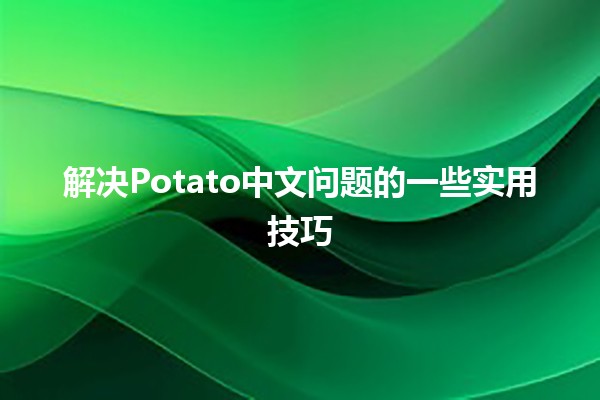 解决Potato中文问题的一些实用技巧🥔✨