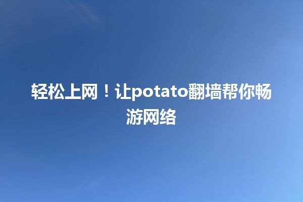 🍟 轻松上网！让potato翻墙帮你畅游网络 🌐