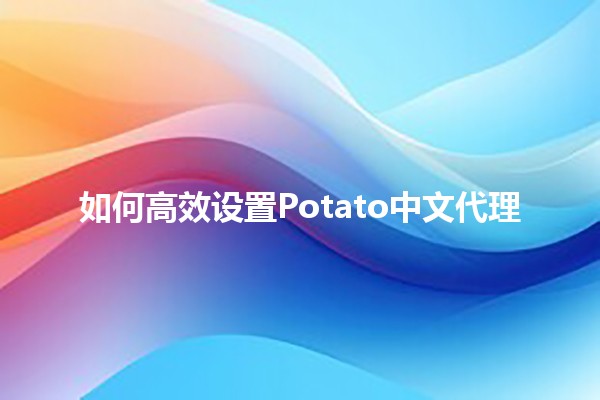 如何高效设置Potato中文代理 🌐🍟