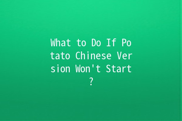 What to Do If Potato Chinese Version Won't Start? 🤔🥔